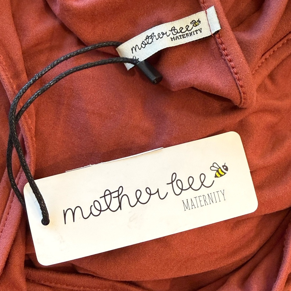 Mother Bee Maternity Terracotta Long Sleeve Dress - Picture 3 of 4